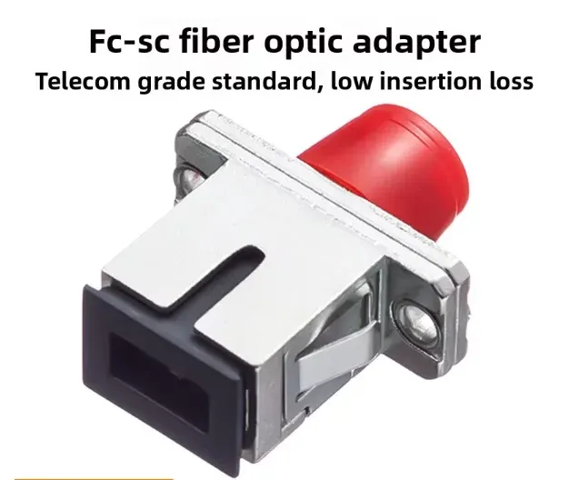 Optical Single Mode Fiber Optic Coupler FC-SC Metal Fiber Optic Adapter Transfer Flange fo