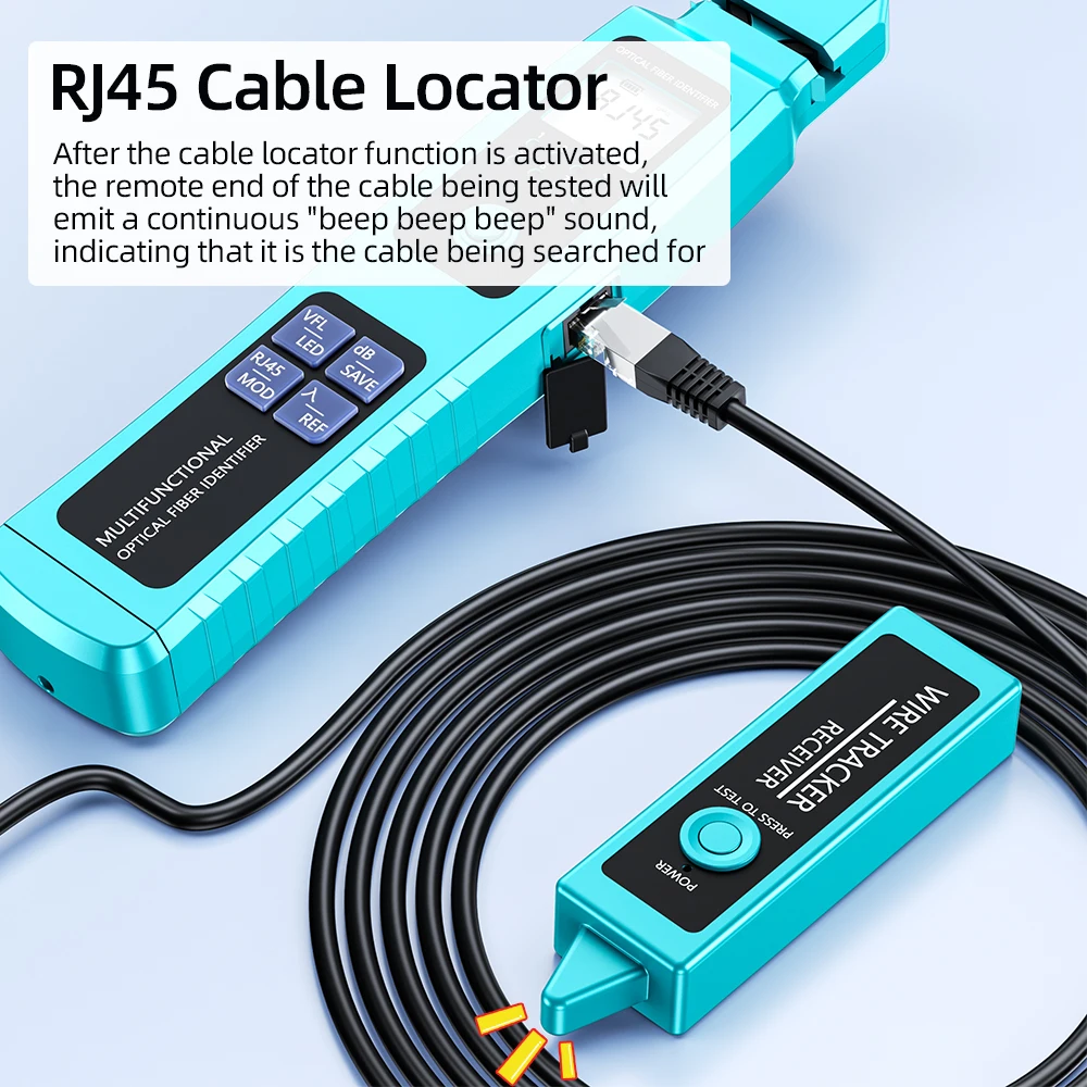 Multifunctional all in one Fiber Identifier With OFI  OPM  VFL RJ45 Cable Locator Optical Fiber  Identifier 800-1700nm-boxintelecom