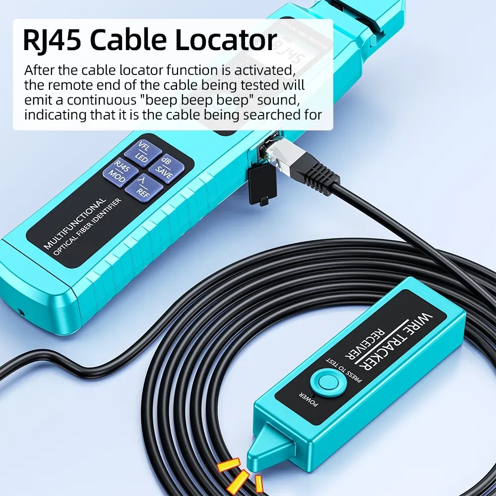 Multifunctional all in one Fiber Identifier With OFI  OPM  VFL RJ45 Cable Locator Optical Fiber  Identifier 800-1700nm-boxintelecom