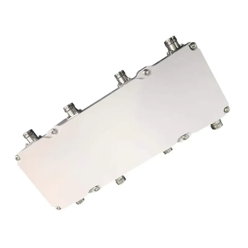 RF 380-2700MHz 4 in 4 out hybrid coupler combiner with 4.3-10 female type low PIM 160dBc  IP65 4