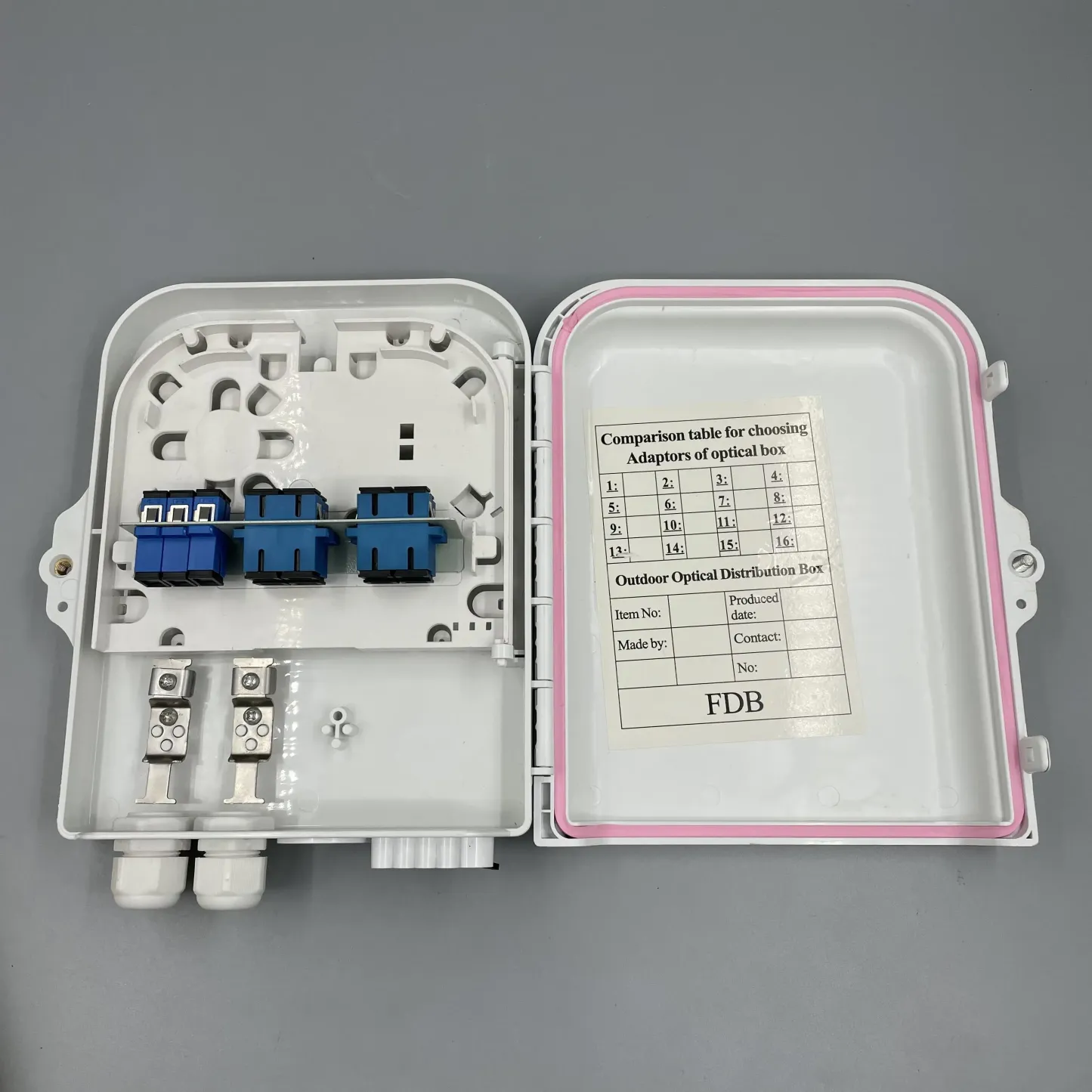 FAT ODB 8 Core NAP ODP FTB FTTH Termination Box 1x8 PLC Pigtails Splitter Black White Optical Fiber Distribution Box-boxintelecom