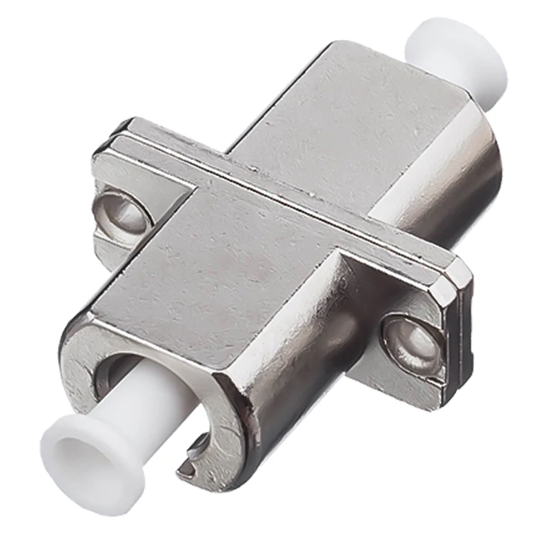 Single-Mode LC Fiber Adapter Metal Flange Single-Core Telecom Grade Coupler