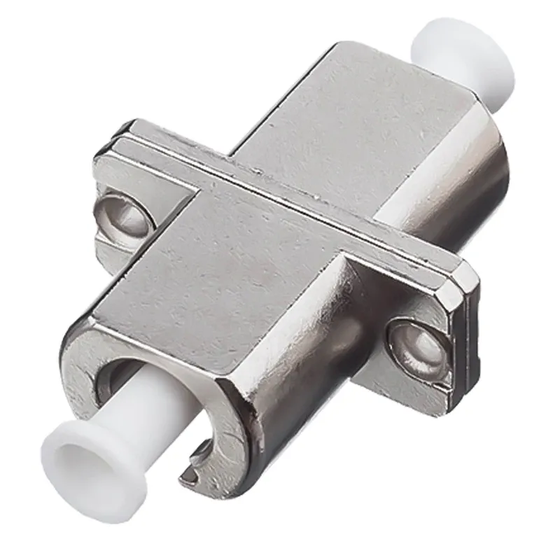 Single-Mode LC Fiber Adapter Metal Flange Single-Core Telecom Grade Coupler