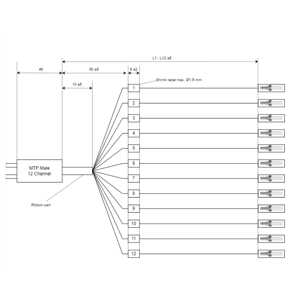 12-Core OM3 OM4 MPO-FC MPO Fiber Optic Cable LC UPC 12C ODF Patch Panel for Mpos Machine-boxintelecom