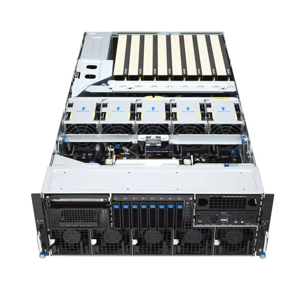 New Generation High Performance ASUS ESC8000A-E13P 4U Rack with 2 CPU and 24 Memory Slots AI 8 GPU Server 4