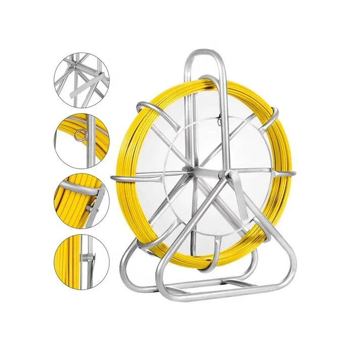 Ultimate Sales Package Fiberglass Cable Push-Pull Duct Rodder Kit with Frame Wheel for 4G 