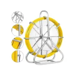 Ultimate Sales Package Fiberglass Cable Push-Pull Duct Rodder Kit with Frame Wheel for 4G 