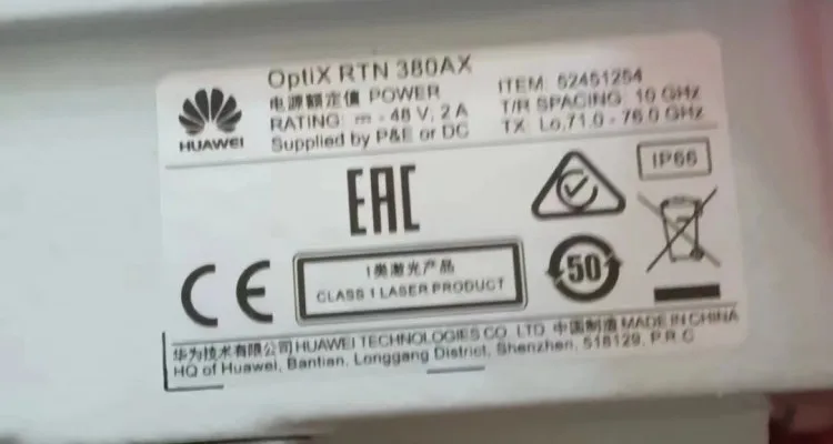 HW Rtn380 Series E-band RTN 380AX Full Outdoor RF Unit Microwave Equipment