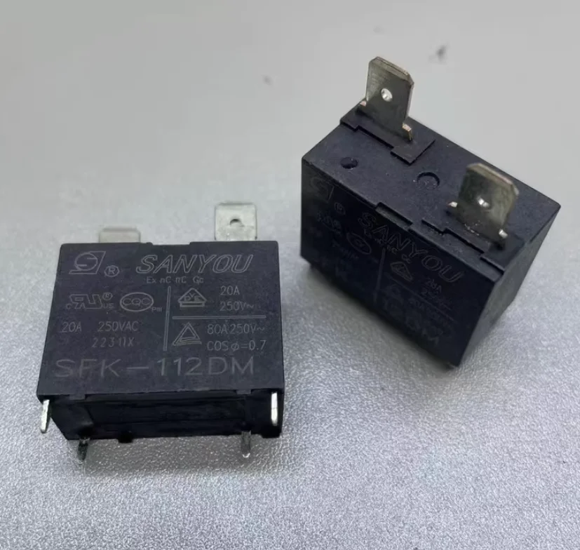 SFK-112DM Power Relay 12VDC 20A 4-Pin SPST-NO for Air Conditioner Industrial Control