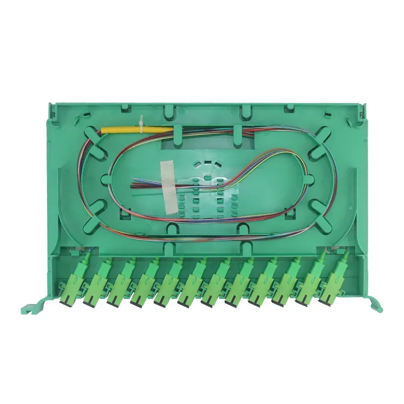 SC/APC 12-Core Integrated ODF Splicing Tray - Broadcast Grade Fiber Fusion Tray with Full 