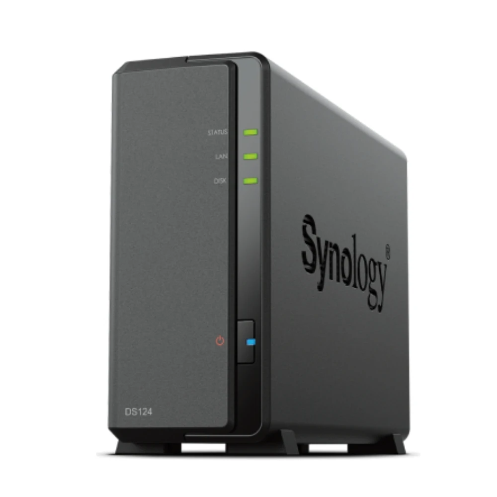 HOT Sale Stock Synology 1-Bay DiskStation DS124 Diskless Black Color NAS Server Storage 8