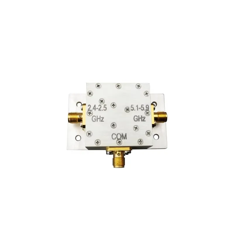 New Material   Spot Goods 2.4-2.5&5.1-5.9GHz Duplexer Diplexer  with SMA-F  Connector for 