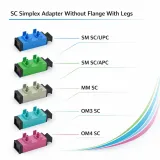 SC Simplex OS2 MM OM3 OM4 Fiber Optic Adapter/Coupler Without Flange With Legs for SingleM