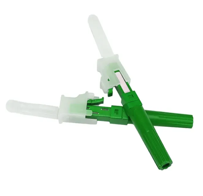 LC APC/UPC Screw Fiber Optic Fast Connector, Pre-Embedded Quick Assembly Connector for 0.9