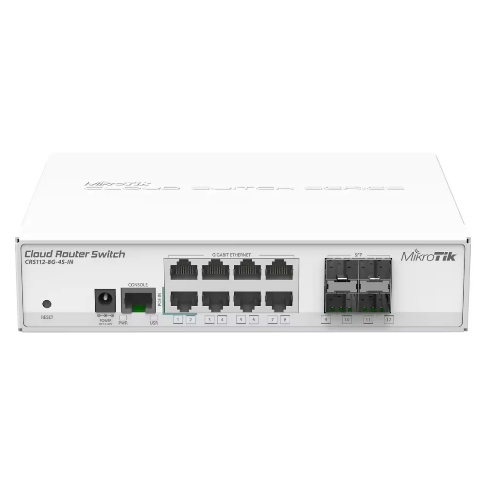 New Original 8x Gigabit Ethernet Smart Switch CRS112-8G-4S-IN, 4x SFP Switch CRS112-8G-4S-IN-boxintelecom
