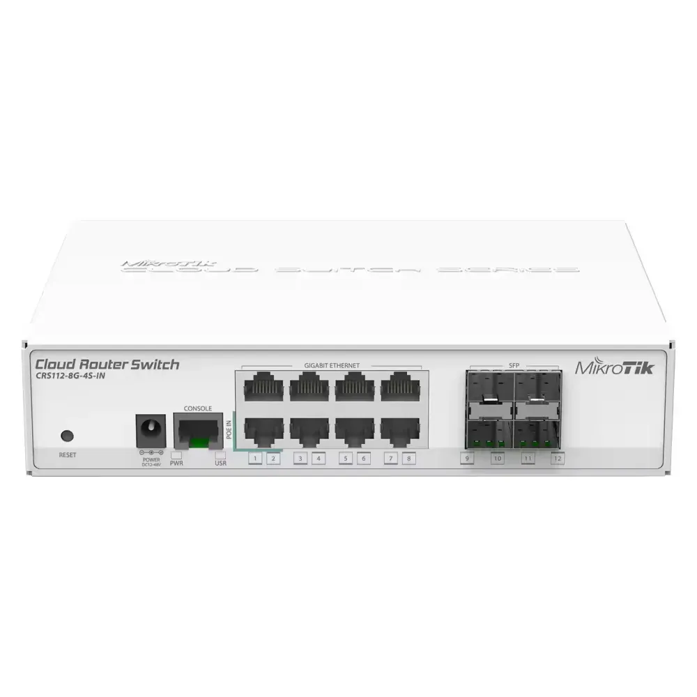 New Original 8x Gigabit Ethernet Smart Switch CRS112-8G-4S-IN, 4x SFP Switch CRS112-8G-4S-IN-boxintelecom