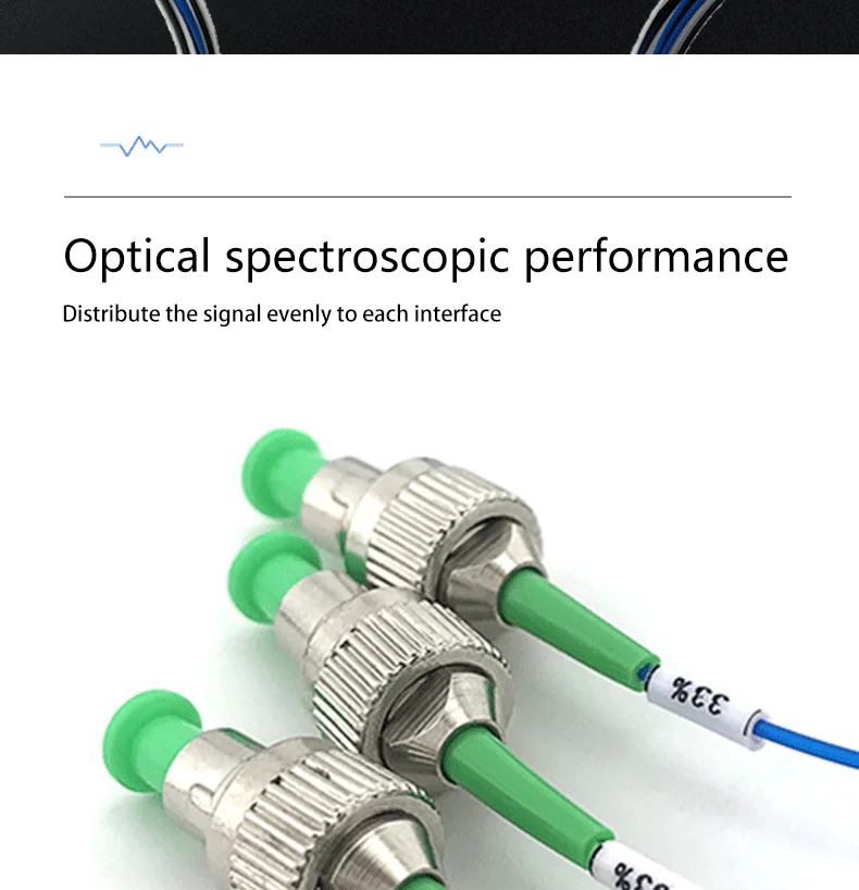 3x3 Single-Mode 780nm Fiber Taper FBT Coupler Equally Divided Mini Coupler for GSM Networks 6.0dB Insertion Loss