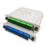 Cassette Type FTTH 1*8 Fiber PLC Splitter Lgx Splitter Cassette Box Lgx Type Sc/Upc 1X8 PL
