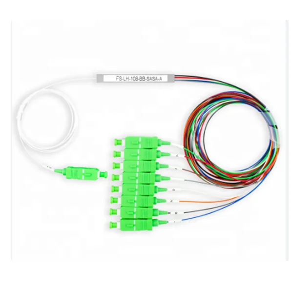 PON or CATV 1m Mini Format Fiber Optic Mini Stainless Steel Tube PLC Splitter 1x16with SC/APC Connectors Fiber Splitter-boxintelecom