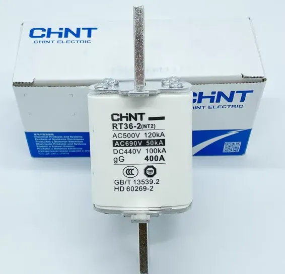 RT36-2 (NT2) 400A Fuse 500VAC 120kA Fast Acting Ceramic Fuse for Industrial Circuit Protection