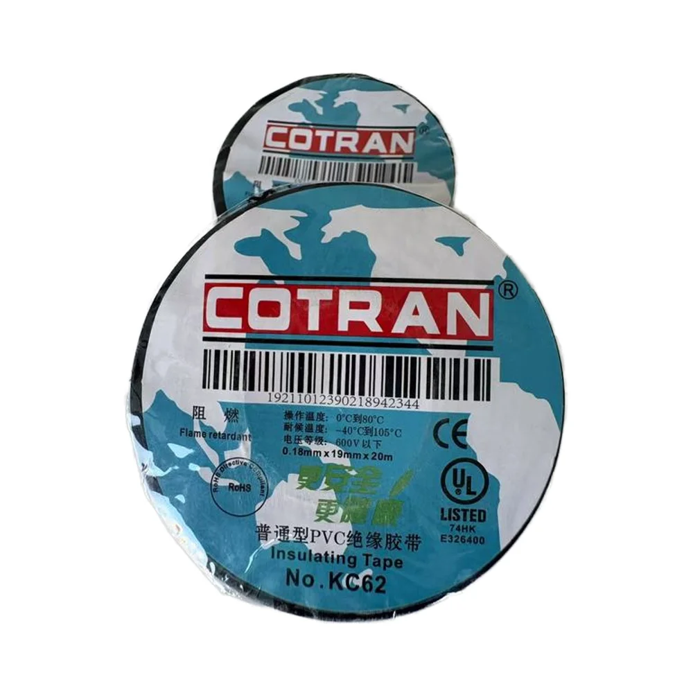 COTRAN KC62 10m Economical Waterproof PVC Tape Practical Materials for Electrical Insulation-boxintelecom