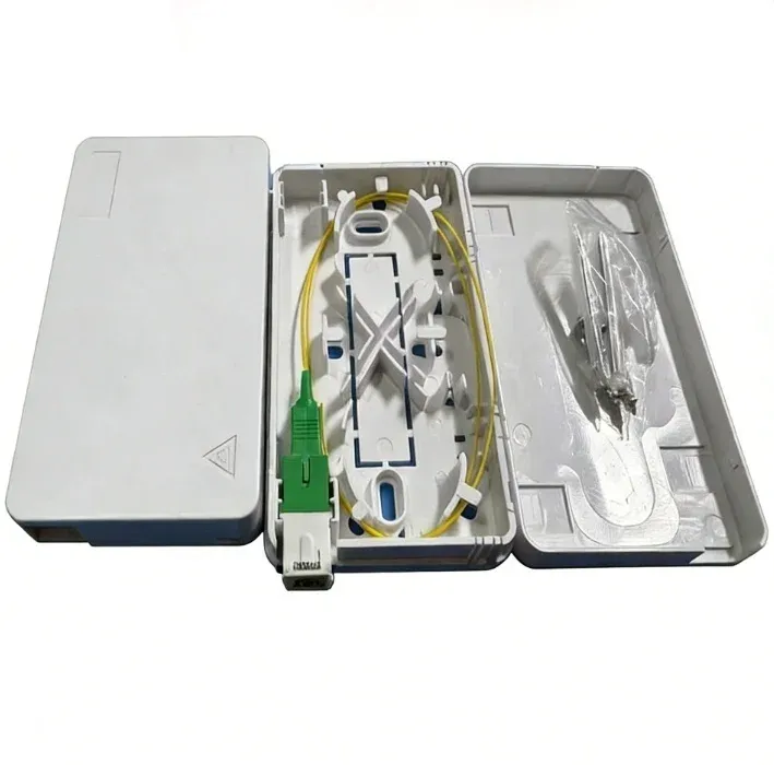 Fiber Optic Easy Faceplate 1 Port Distribution Box SC Adapter Wall Outlet for FTTH Indoor Fiber Termination-boxintelecom