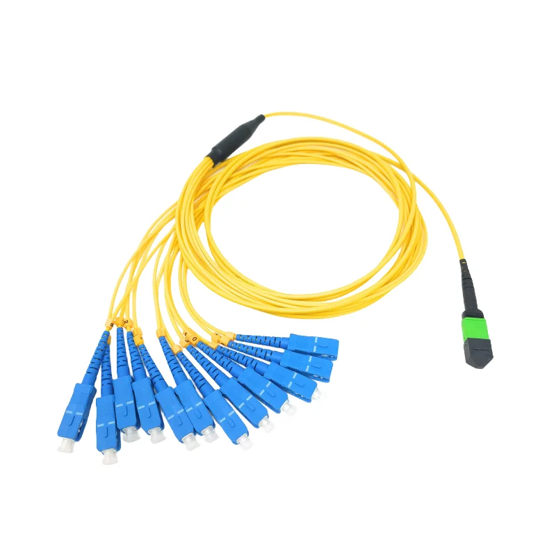 Single Mode OS2 Fiber Cable 12 MPO/MTP to SC/UPC/APC Fanout Patch Cord with Standard Loss for 4G/5G WiFi and 3G Networks-boxintelecom