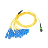 Single Mode OS2 Fiber Cable 12 MPO/MTP to SC/UPC/APC Fanout Patch Cord with Standard Loss 