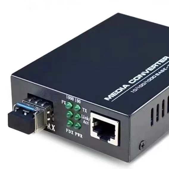 10 100 1000 Simplex Duplex Netlink Ethernet 10km 20km SFP SC Fiber to Rj45 Gigabit Fiber Optical Media Converter-boxintelecom