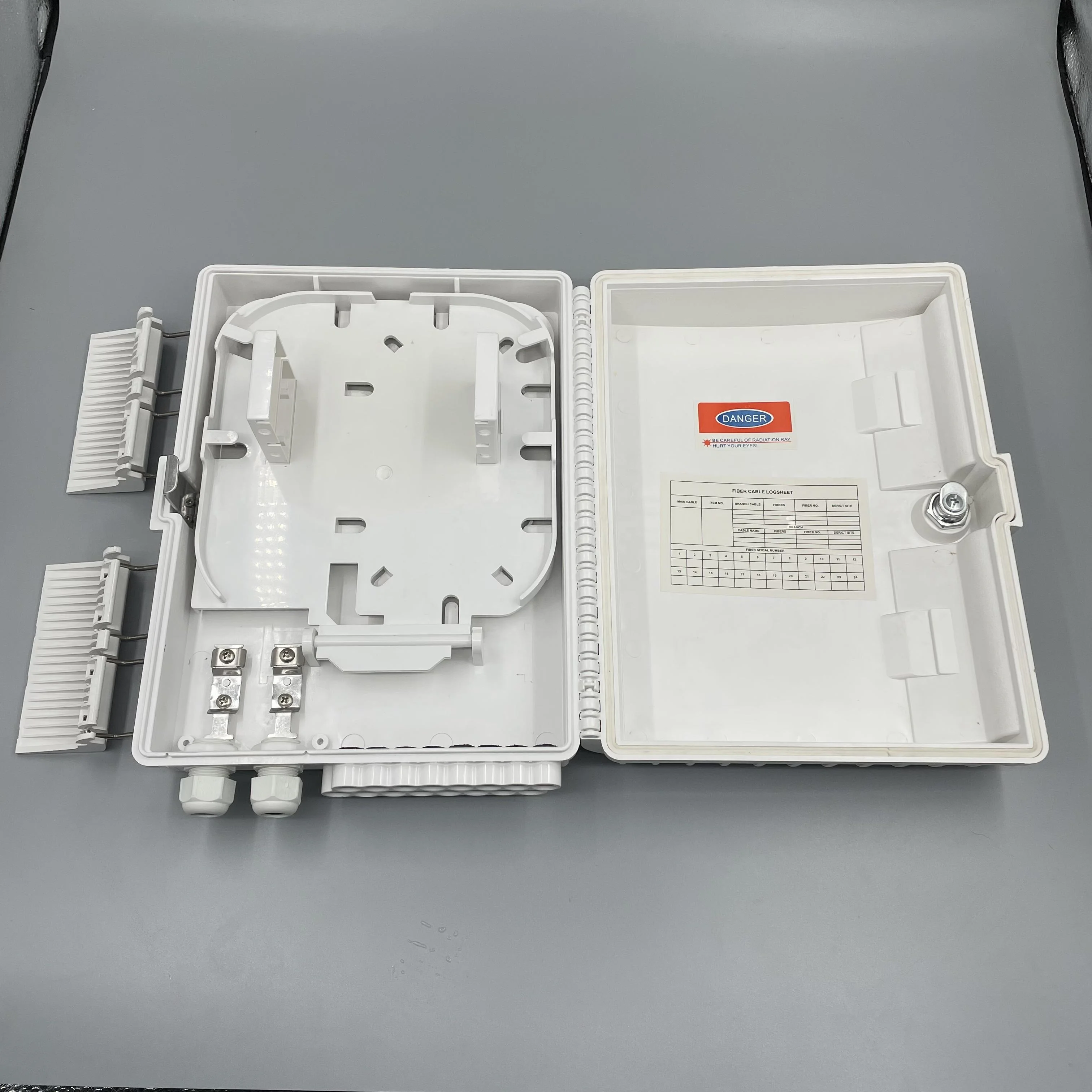 Fiber Optic Distribution Box Plc Splitter White  Black Color Odb Nap 16 Core Optical Fiber Terminal  Ftth Nap  Box-boxintelecom