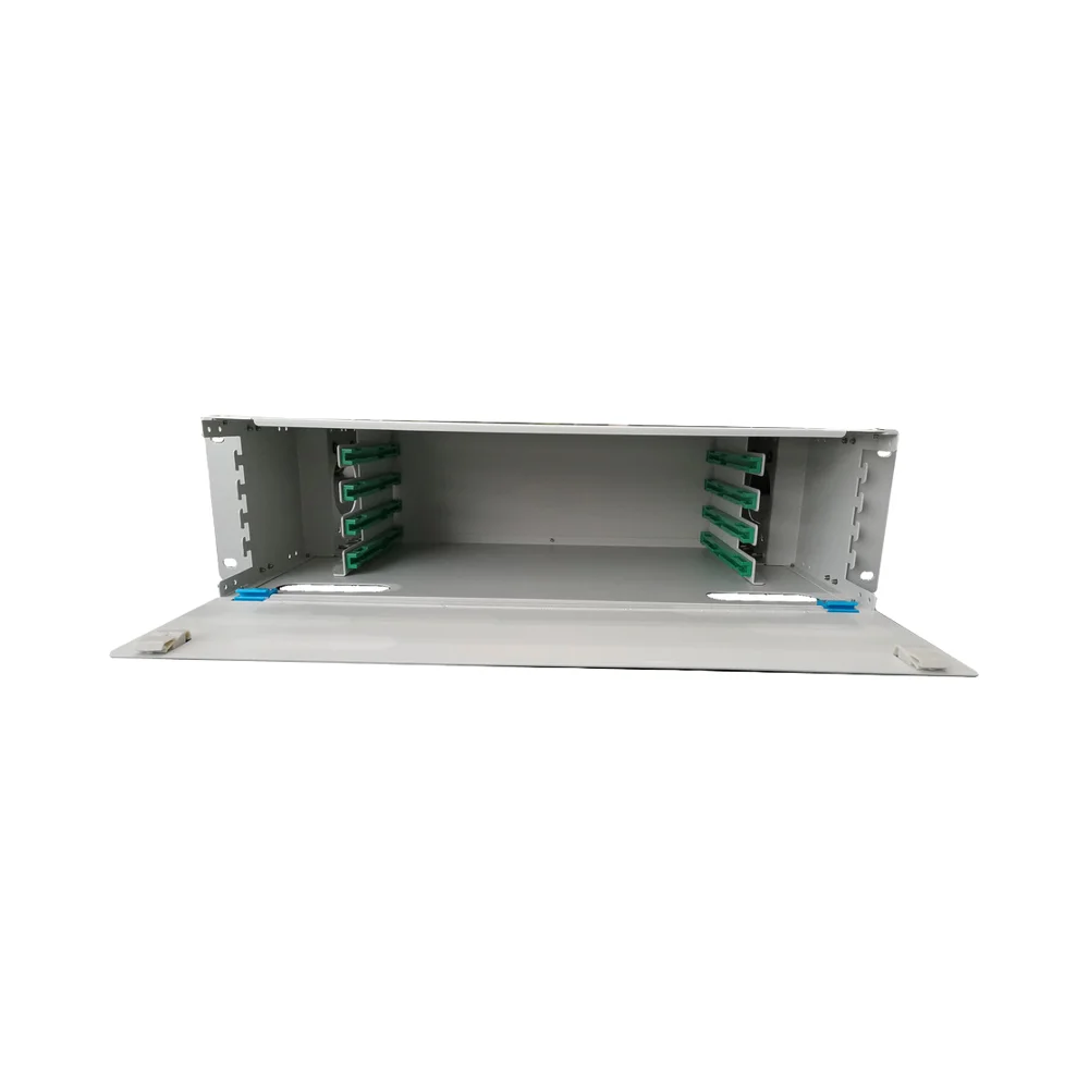 48 Core Sliding Rack Mount Fiber Optic Distribution Frame ODF 19 Inch 1U with SC/LC Adapte