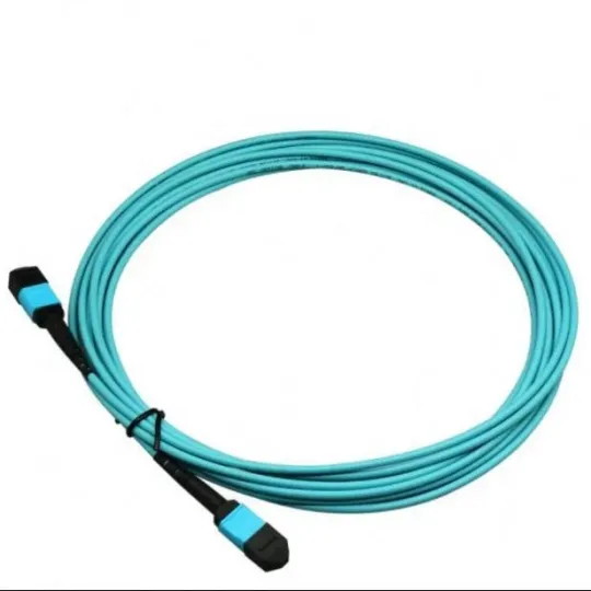 8 12 24 Core Fiber Optical MPO MTP Female Patch Cord 3.0mm Customize Length SM OM3 OM4 Low