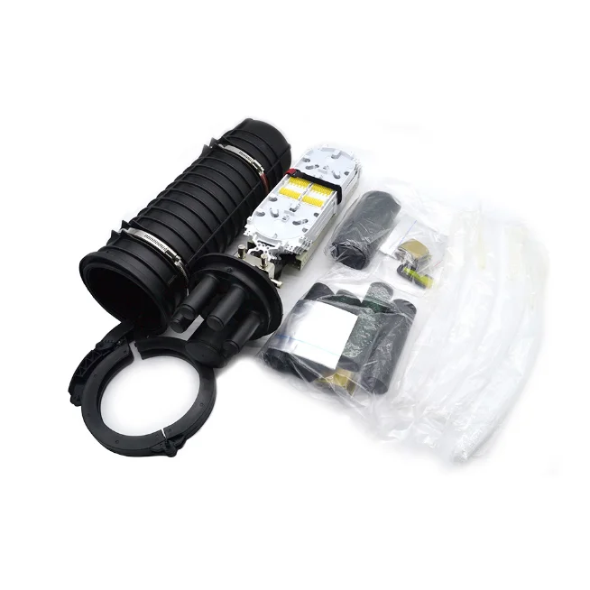 FTTH 96 Core Dome Fiber Optic Splice Box, Wall Hung Cable Joint Closure with 1 in 4 Out Ports