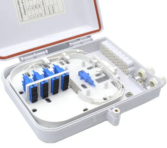 PC ABS 16 Core Fiber Optic Distribution Box FTTH for 1x16 PLC Splitter, IP65 Outdoor-boxintelecom