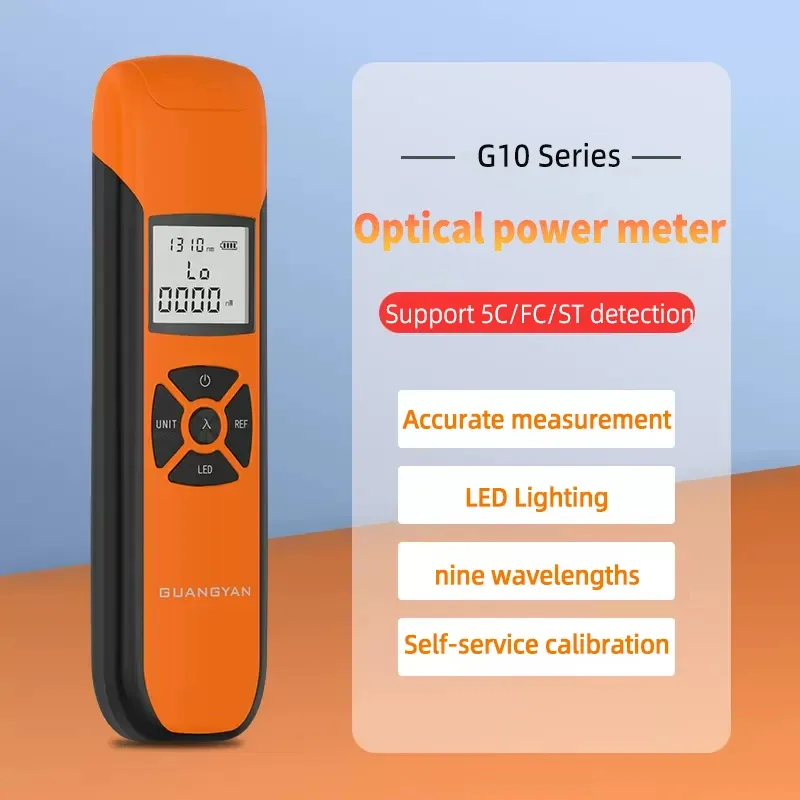 GUANGYAN G10 Mini Fiber Optic Tools Rechargeable OPM FTTX Charge Handle Optical Power Meter SC/FC/ST Self-service Calibration-boxintelecom