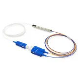 Mini Type FTTH 1*4 Fiber PLC Splitter Low Insertion Loss SC/APC 1M 1.5M 2M  Module Type PL