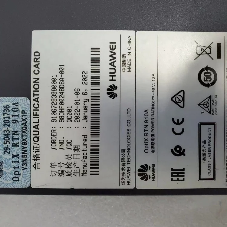 Wireless Microwave OptiX RTN 910A RTN910A SLJ1CSHRF 2GE RJ45 10GE SFP E1 2 Way if Single B