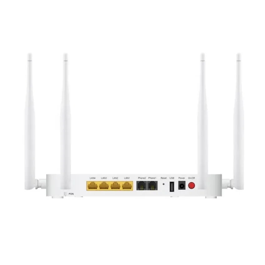 New English Firmware 6 Antenna Zte F680 4ge+2pots+high Dual Band Wifi Gpon Ont Onu F680-boxintelecom