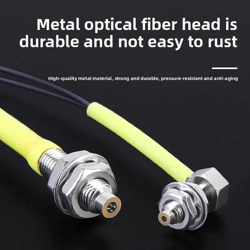 M4 M6 Fiber Optic Sensor Diffuse Reflection & Through Beam Type High Precision Elbow Ampli