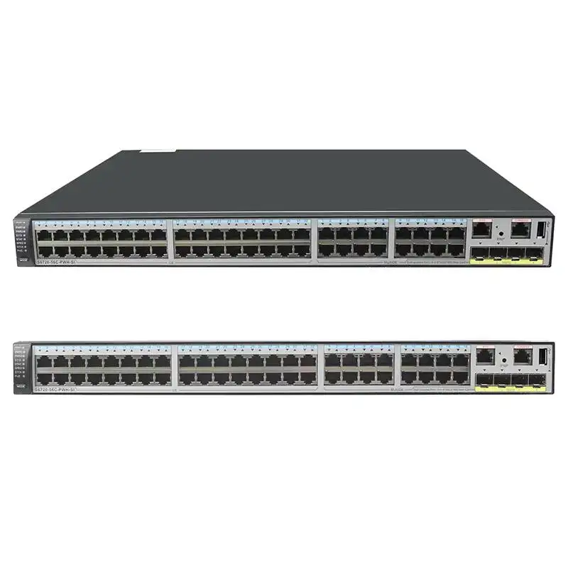 S6720-52X-PWH-SI 98010743 48*PoE++ 100M/1000M/2.5GE/5GE/10GE BASE-T ports, 4*10GE SFP+ ports Ethernet Fiber Switch 0