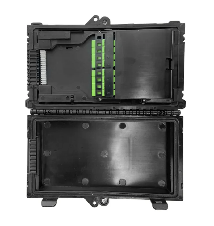8-Port IP65 Waterproof Fiber Optic Termination Box for FTTx Outdoor Drop Cable, ABS Wall or Pole Mounted Distribution Enclosure-boxintelecom