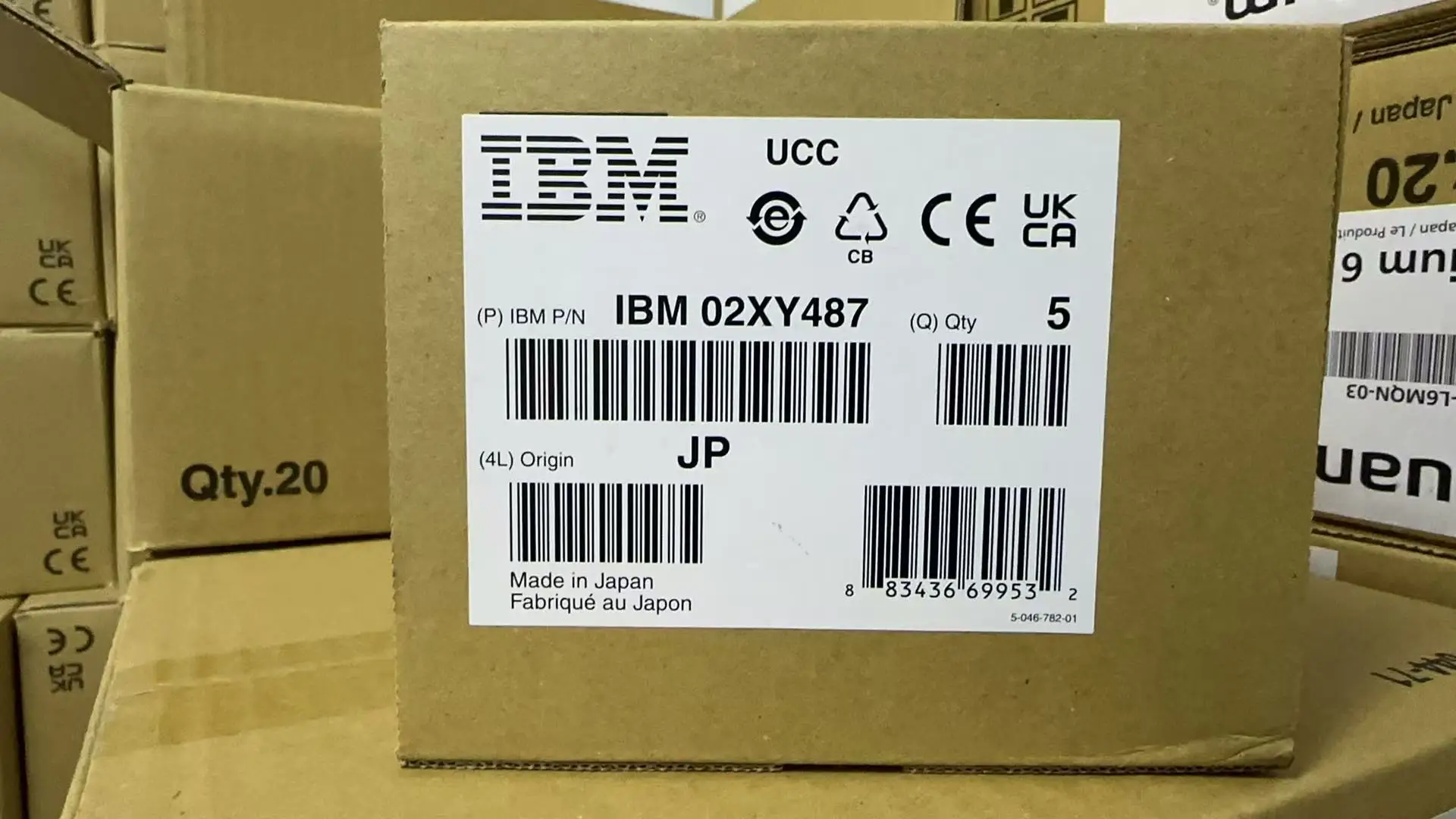 IBM LTO-6 Ultrium Tape Media Native Compressed Capacity LTO6 Data Cartridge 00V7590 38L7302 01PL041 7