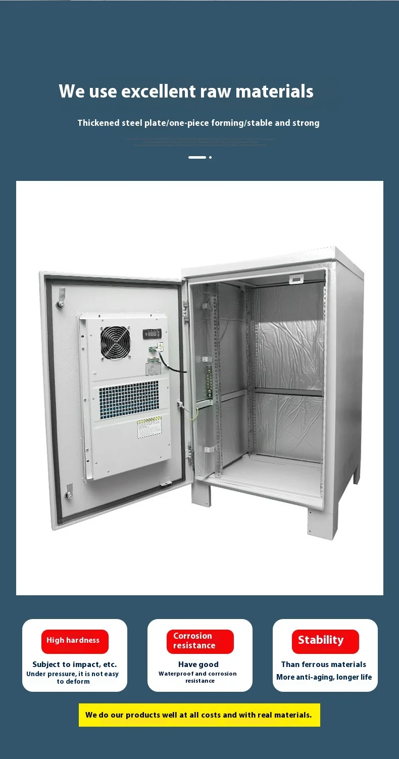 Commercial Industrial IP55 Stainless Steel Outdoor Cabinet Intelligent Constant Temperature Network Battery Metal Aluminum