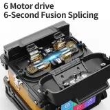 M6 Fiber Optic Fusion Splicer Fiber Optic fusion Splicer 6 Motor Fiber Core Alignment Spli