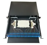 Rack Mount Fiber Optic Patch Panel 24/48 Core, Sliding Drawer ODF with SC LC ST Adapters, 