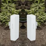 New 2Km Long Range Wireless Outdoor WiFi Extender AP 5.8GHz 300Mbps Firewall VPN QoS Bridg