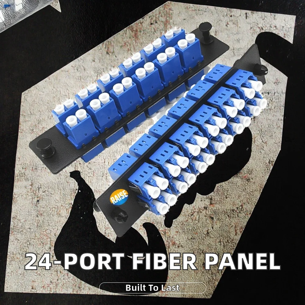 Raise High Quality 24-Fiber 12-Port Single Mode LC UPC Duplex Adapter Ceramic Sleeve Fiber Patch Panel with 3-Year Warranty-boxintelecom