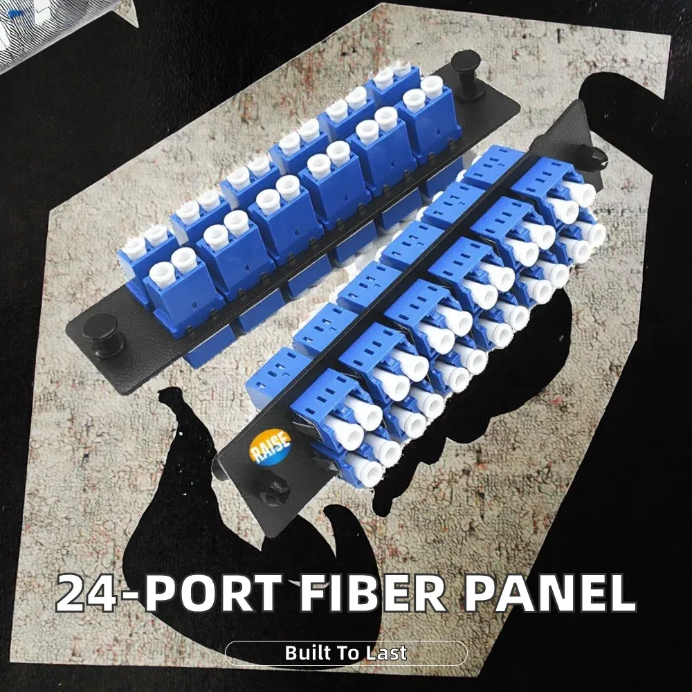 Raise High Quality 24-Fiber 12-Port Single Mode LC UPC Duplex Adapter Ceramic Sleeve Fiber Patch Panel with 3-Year Warranty-boxintelecom