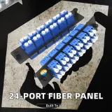 Raise High Quality 24-Fiber 12-Port Single Mode LC UPC Duplex Adapter Ceramic Sleeve Fiber