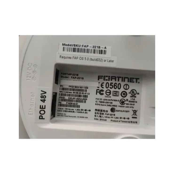 MU-MIMO Access Point With Dual Radio, Internal Antennas Fortinet FortiAP 223E FAP-223E FAP221E FAP-223B-S-boxintelecom